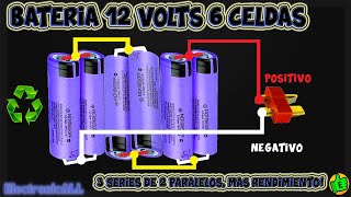 Batería de 12 volts 6 celdas para drone, alto rendimiento, bajo costo, útil para muchos proyectos!