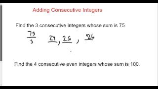Sum of Consecutive Integers