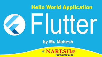 Flutter Hello World Application | Flutter Tutorial | Mr. Mahesh