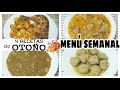 🍁RECETAS de OTOÑO/ Menú Semanal /MEAL PREP 25/ para 4 personas/ Maricienta