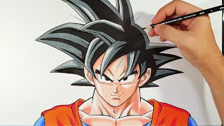 How to draw Goku step by step with colored pencils | ArteMaster - YouTube