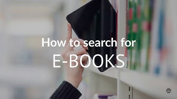 How to search for e-books