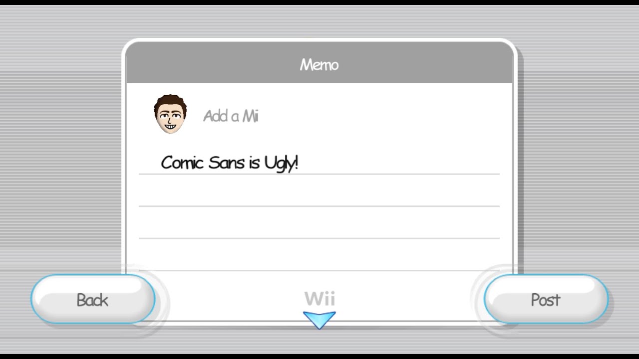 Expansión Intento asqueroso Replacing the Wii Font with Comic Sans! - YouTube
