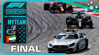 F1 2020 MYTEAM #29 - GP DE ABU DHABI - A VOLTA DO SAFETY CAR COM ACIDENTE DO BEM (Português-BR)