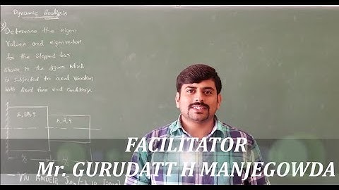 Lec 5- Eigen values and eigen vectors of stepped bar subjected to free vibration- Mod 5 - FEA by GHM