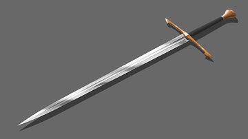 SketchUp sword 1, Speed 3D model longsword