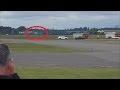 AMAZING EMERGENCY LANDING with Crash Crew out for nose wheel failure at Blackbushe