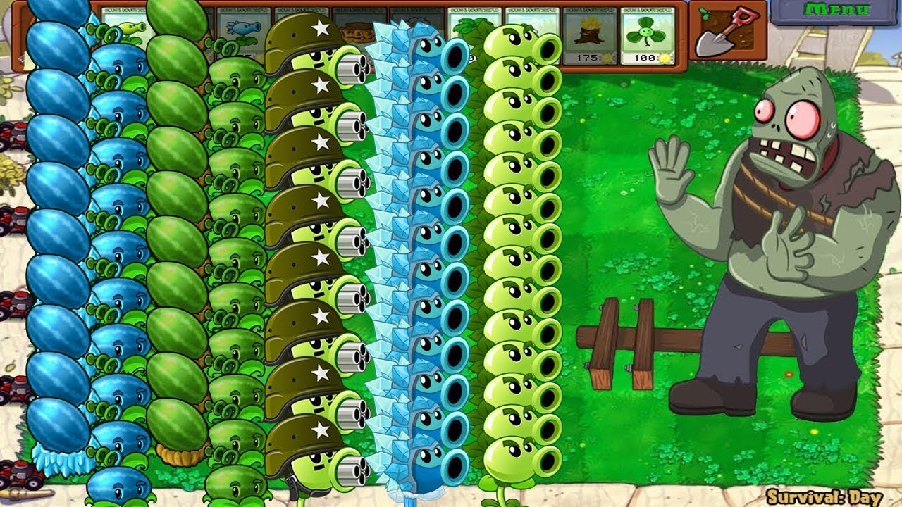Plants vs Zombies All Pea PvZ vs All Team Plants vs Giga Gargantuar ...