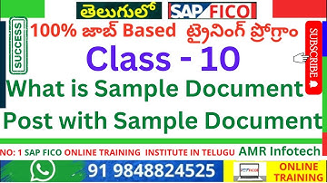 What is Sample Document in SAP FICO Sample Document Reference T - F-01 - GL Posting T - F-02