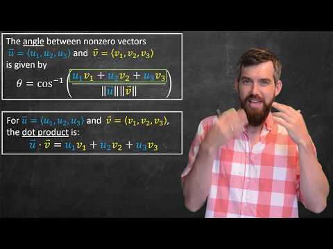 Video: Když je bodový součin dvou vektorů záporný, pak je úhel mezi nimi?