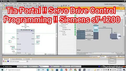 Tia-Portal !! Servo Drive Control Programming !! Siemens s7-1200 Plc