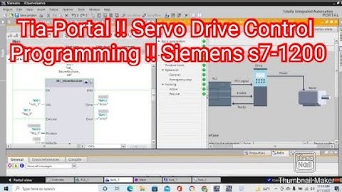 Tia-Portal !! Servo Drive Control Programming !! Siemens s7-1200 Plc