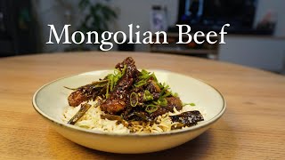 Making Mongolian Beef with ingredients I found in the freezer