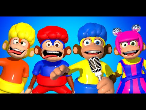 Monkey Puzzle! Cha-Cha, Chicky, Lya-Lya & Boom-Boom Dance| D Billions Kids Songs