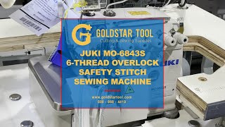 Product Showcase - JUKI MO-6843S Overlock Safety Stitch Sewing Machine-Goldstartool.com-800-868-4419