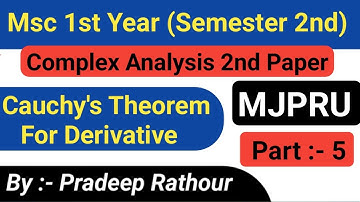 Cauchy Integral Formula For Derivatives || Cauchy Integral Formula In Complex Analysis