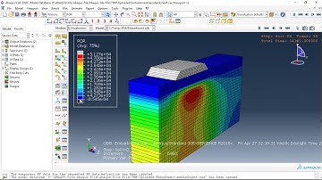 Simulation embankment construction on saturate soil floor in Abaqus