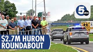 Huron Opens Its First Roundabout at Center Street and US 6