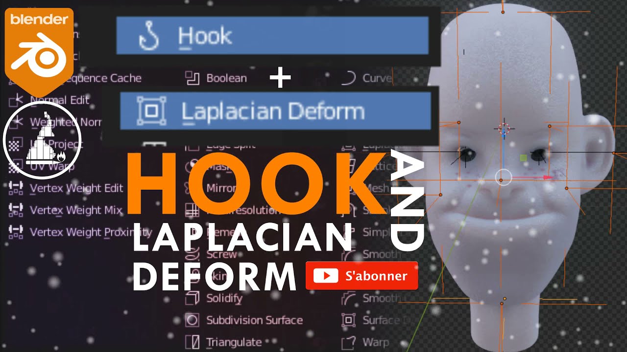 Blender  - Laplacian Deform Modifier and Hooks | FR | CGCM