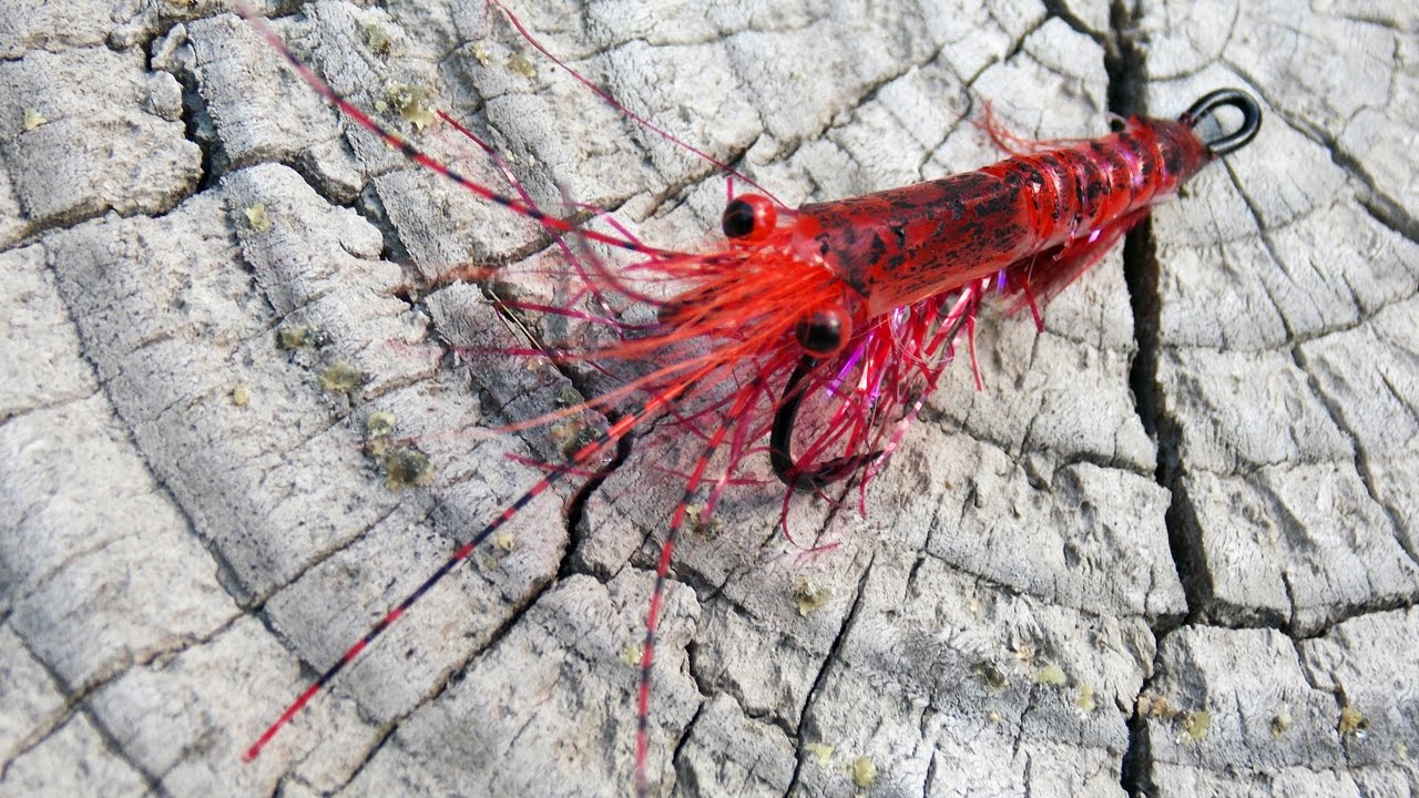 How to make an Easy shrimp lure for fly fishing by Ruben Martin 