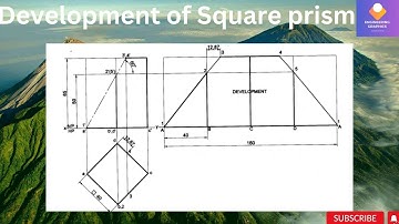 Development of Square prism cut by  section at 60degree from 15mm from top face VTU Visualization