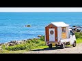 【車中泊の旅】海沿いドライブ&キッチンで初料理。|軽トラックキャンピングカーの旅