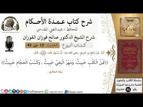 12 من 42 عمدة الأحكام كتاب البيوع حديث ثمن الكلب خبيث الشيخ صالح الفوزان مشروع كبار العلماء