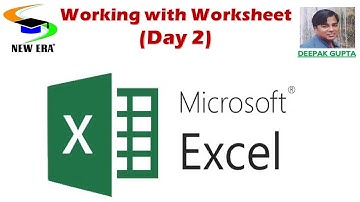 Worksheet in MS Excel By Deepak Gupta (Day-2)