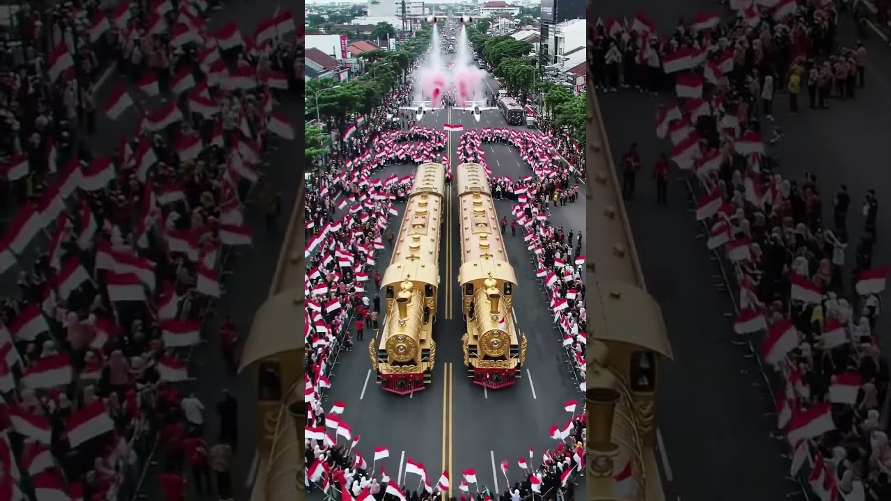 Karnaval HUT RI 80 TAHUN kereta Indonesia