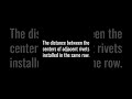 PITCH RIVET LAYOUT DIMENSION