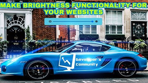 Brightness functionality using range slider only HTML,CSS & JS