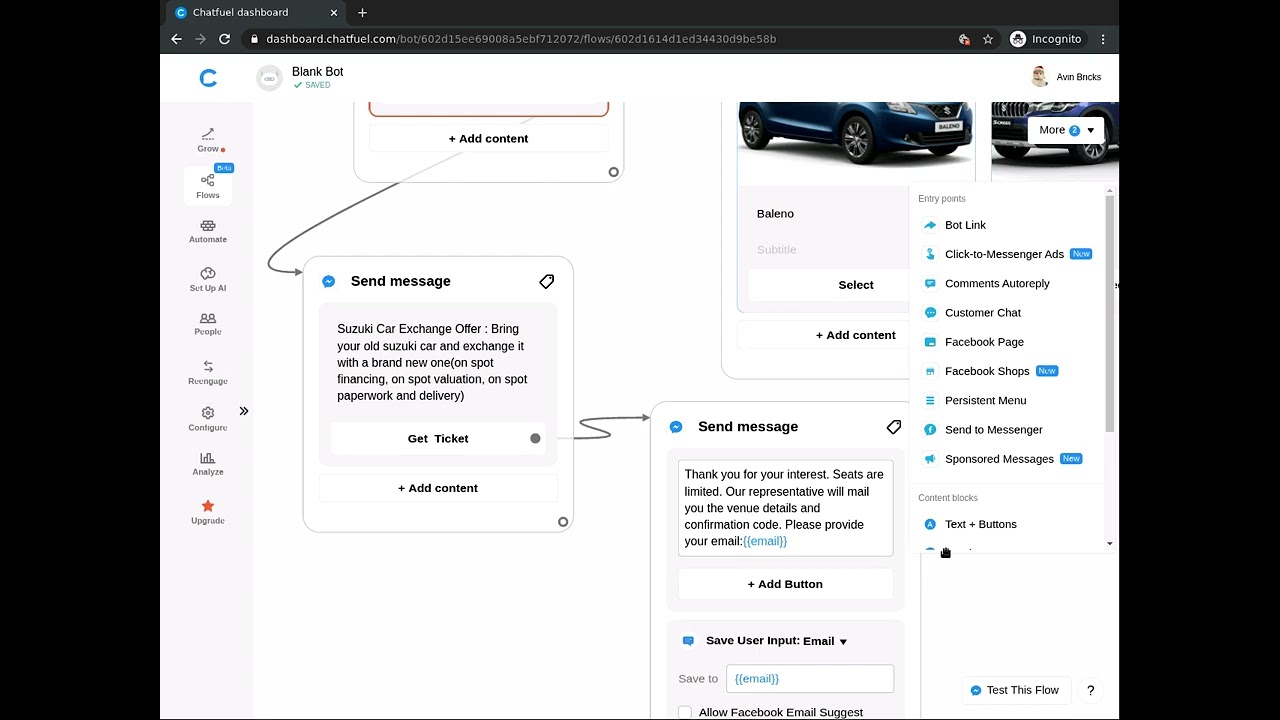Create a Lead Generation Messenger Chatbot using Chatfuel Part-4