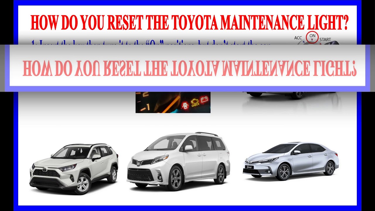reset maintenance light all toyota - YouTube