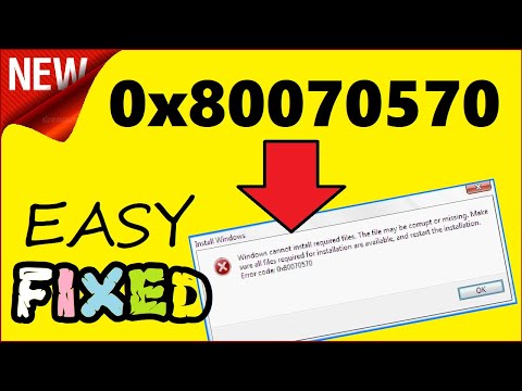 0x80070570 Error Fixed | Windows cannot install required files. The file may be corrupt or missing.