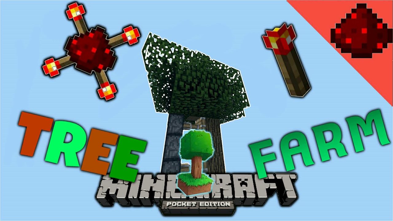 AUTOMATIC OAK TREE FARM! Minecraft pe\pc\console efficiant tree