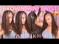 BLACK TO BROWN MINI TWIST HOW TO ADD HUMAN HAIR