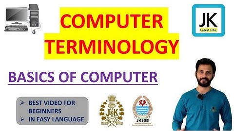 COMPUTER TERMINOLOGY || Basics of Computer : JKP Constable Classes 🔥 Computer Knowledge #jkssb #jkp