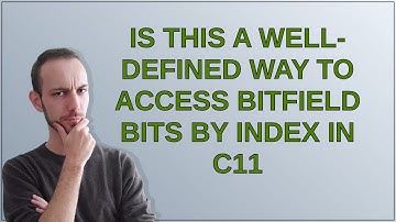 Is this a well-defined way to access bitfield bits by index in C11