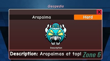 How to get ARAPAIMA in FIND THE GEOMETRY DASH Difficulties Roblox Zone 6