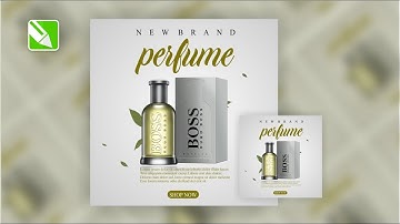 Perfume Social Media Post | CorelDraw Tutorial | New Brand Perfume Poster.