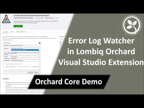 Error Log Watcher in Lombiq Orchard Visual Studio Extension - Orchard Core Demo