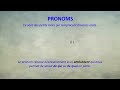 La nature des mots: les pronoms (leçon n°1)