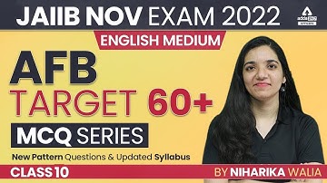 JAIIB Exam Nov 2022 | AFB English Medium Series #10 | New Pattern Questions & Updated Syllabus