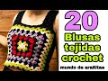 20 BLUSAS tejidas a crochet con el granny más fácil