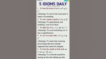 5 Idioms Daily CSS Paper 1977 ScholarSide #english #idioms #cssexams #cssenglish #precispaper