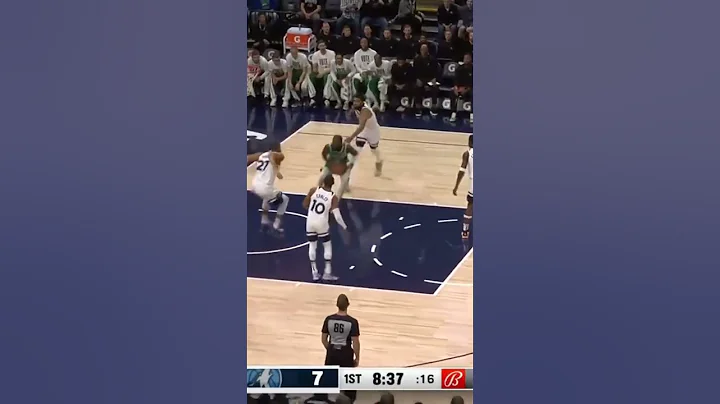 Jaylen Brown Poster on Rudy Gobert🔥 #shorts #nba #celtics