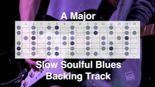 Slow Soulful Blues Guitar Backing Track in A