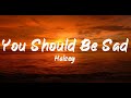 Halsey - You should be sad (Lyrics) | BUGG Lyrics