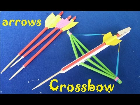 How To Make A Paper Crossbow And Arrows | Creative Toy