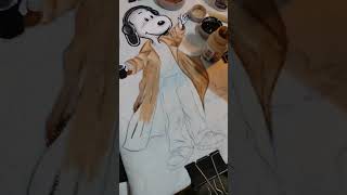 Snoopy casual es el proceso creativo . #artetextil #snoopy #proceso